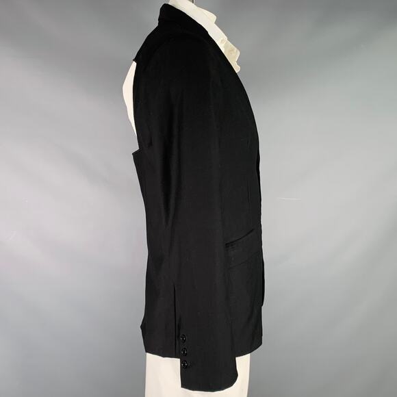 HELIOT EMIL Size XL Black Polyester Blend Open Back Sport Coat - Picture 3 of 9